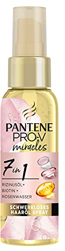 Pantene Pro-V Miracles 7-in-1 Weightless Hair Oil Spray 100 ml with Castor Oil + Biotin + Rose Water, Beauty, Hair Care Dry Hair, Hair Care Shine, Hair Care