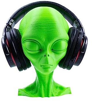 3D VIKINGS Supporto per Cuffie Con Testa Aliena - Accessori da Scrivania da Gioco e Ufficio - Stampato in 3D