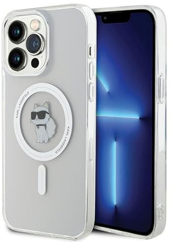 KARL LAGERFELD KLHMP15XHFCCNOT Case for iPhone 15 Pro Max 6.7 Inch Transparent Hard Case IML Choupette
