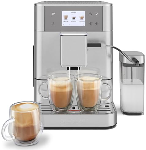 KitchenAid KF7 KES8557 Fully Automatic Coffee Maker Espresso Machine 2 Cup Stainless Steel