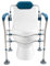 Toilettenstützgestell toilettensitzerhöhung Aufstehhilfe Toilette Toilettengestell Höhenverstellbar Robust WC Ohne Bohren Sicherheitsgestelle Toiletten Haltegriffe Senioren Stützhilfe (Blau)