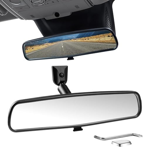 Rear View Mirror,10.5” Universal Rearview Mirror Thickened Anti-glare HD, Compatible with Toyota Honda Civic Accord Nissan Chevrolet Ford F150 Focus Jeep Subaru Hyundai Kia Mazda Buick and More