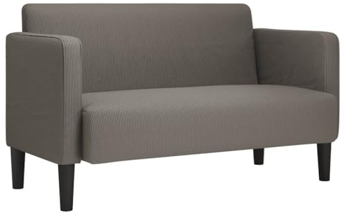 vidaXL Divano Divanetto Grigio Chiaro 109cm Tessuto di Velluto a Coste, divanetto, Divano, Divano, Divano a 2 posti, Divano, Divano a incandato