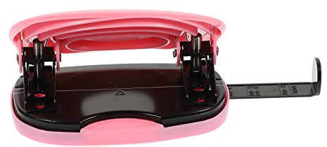 LALAFINA Punzone a Doppio Foro Perforatore a Doppio Foro Regolabile Lattina Teli Manuale Mini Perforatore Macchina Rilegatrice Cucitrice a Muro Perforatore a Due Fori Ferro Da Stiro Rosa