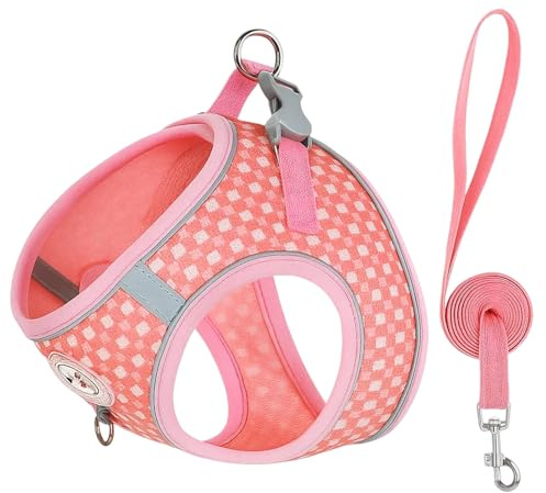 Puppy Harness and Leash Set, Small Dog Harness for Puppies 8-12 Weeks, Breathable Mesh No-Pull Vest with Reflective Strips, Adjustable for Safety and Comfort, Ideal for Walking and Training (S, 9-13 L