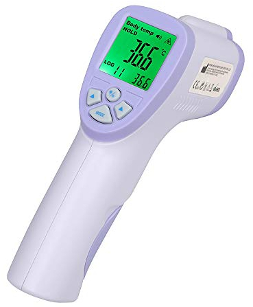VCare Infrared Non-Contact Digital Thermometer, Certified as Medical Grade - Suitable for Reading Adult & Infant Forehead temperatures & Measuring Object Surface temperatures, high-Temperature Alarm