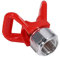 Consejos Spray Airless Spray Gun Tip Boquilla Metal Plástico Rojo Airless Pintura Spray Spray Gun Tip Guard Boquilla para Reemplazo de Asiento Herramienta Universal Rojo Nuevo