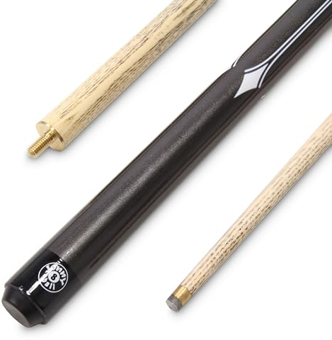 Jonny 8 Ball WHITE SPEAR 57 Inch 2 Piece Centre Jointed Snooker Pool Cue with 9.5mm Tip