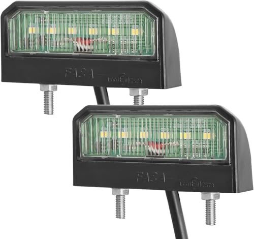 DARKGUARD 2 x Trailer LED Number Plate Lights Waterproof,12V 24V Universal Rear License Plate Light For Car Trailer Truck Caravan,Trailer Registration Plate Light LED