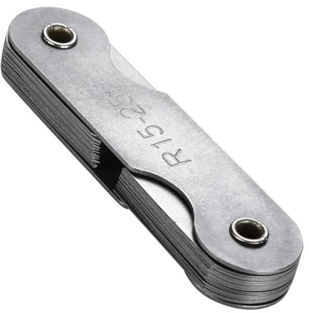 Medidor de Filete de Radio, Herramienta de Medición de Acero Inoxidable para Maquinistas y Trabajadores (R15-25MM)