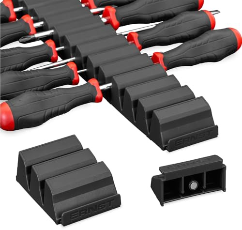 Ernst Manufacturing Screwdriver Pro - Modular Screwdriver Organizer for 13 Tools with Magnetic Base, Black - Made in The USA