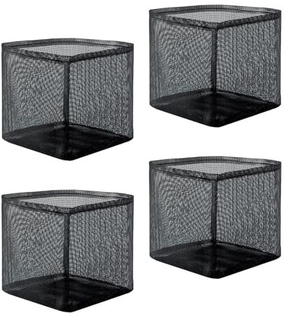 Oldmoom Panier pour de Bassin - 4 Sacs en Filet flottants Respirants pour Aquatiques - pour Jardin, étang, Balcon et intérieur