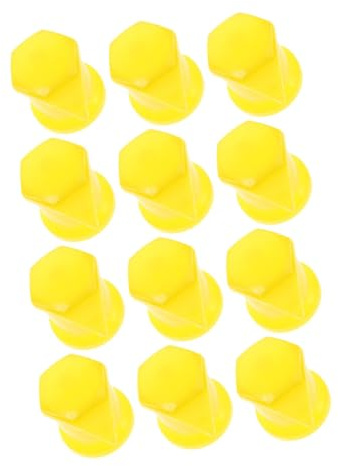 ULTECHNOVO Indicatori di Allentamento Dadi Ruota in Plastica Gialli 33 MM 24 Pezzi per Monitoraggio Sicuro Dadi Mozzo in Condizioni Meteo Avverse e Notturne