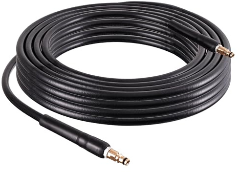 TC TECHNIC Tubo flessibile ad alta pressione per Karcher Serie K - Treccia di nylon resistente e flessibile - Connettore Click x Click - Rinforzate - Accessorio Karcher - Max 200 Bar, 60°C - 10m