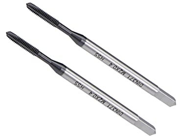 CoCud Espiral Punto Grifos, Métrico M2 x 0.4 Rosca, TICN Recubierto Alta Velocidad Acero DIN371/376 Tornillo Fresado Roscado Grifo - (Aplicaciones: para Toque Taladro Máquina), 2uds