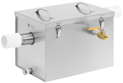 Royal Catering RCFA 20 Séparateur de graisse en acier inoxydable 21 L Coupe-huile Séparateur de graisse Cuisine Séparateur de graisse