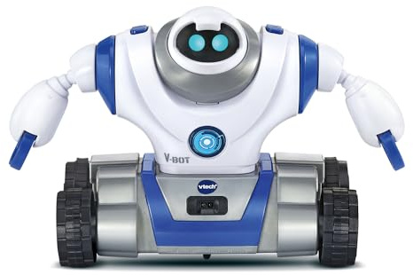 VTech - V-Bot® Explorer, Robot Enfant 5 en 1 à Construire et Transformer, Parlant et Programmable, Jouet Interactif High-Tech, Cadeau Enfant Dès 5 Ans - Contenu en Français