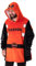 Marvel Deadpool Unisex tragbarer Decken-Hoodie | Pullover fur Erwachsene in Rot und Schwarz mit Deadpool-Maskenaugen auf der Kapuze