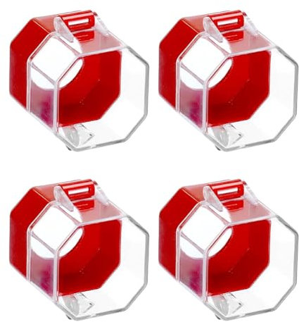 Plmvhpb Not-Aus-Taster-Abdeckung, 4er-Pack Kunststoff-Schalterabdeckungsschutz, Kippschalter-Druckknopfschalter-Verriegelungsabdeckung