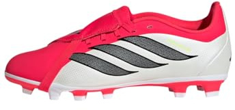 adidas Unisex niños Predator Club Fold-Over Tongue Firm Ground/Multi Ground Football Boots Kids, Lucid Red/Core Black/FTWR White, 33 EU