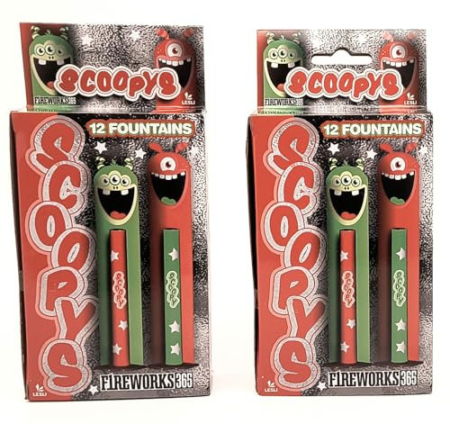 Lesli Feuerwerk Fontäne silber – Jugendfeuerwerk plastikfrei & ökologisch mit mehreren Effekten – Feuerwerk für Geburtstag, Hochzeit & Party (2 Packungen 24 Stück)