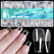 Unghie Finte, Kit Tip in Gel per Unghie, Tip Unghie Copertura Completa, French Press On Nails Corte, Set Unghie Gel Ricostruzione per Salone Manicure & Nail Art Principiante (Trasparente 600 Pezzi)