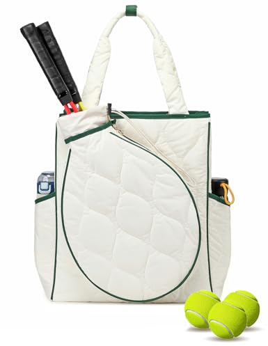 TILDOSAC 2-in-1 Tennis Tote Bag Tennisrucksack Racket Rucksack Tennistasche - Extra-große Quilted Pickleball Racquet Taschen, wasserdicht und leicht für Frauen
