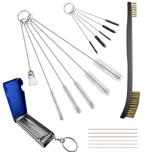 Strongthium Master Carburetor Cleaning Kit Copper Wire Brush & Non-Enlarging Needle Tool Set for Welding Nozzles Chainsaw Strimmer Motorbike Jets Camping Stoves Spray Guns