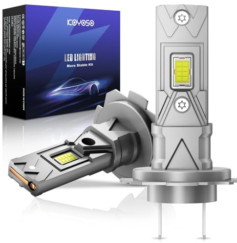 KOYOSO H7 LED 100W 22000LM Lampada 6500K 1:1 Mini Design，Lampadina Led H7 Plug and Play, Confezione da 2