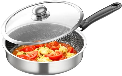 Stekpanna köksredskap, matlagningsstekpanna, transparent lockpanna, induktionsstekpanna, hemmakök, restaurang matlagningsverktyg, camping köksredskap tillbehör för elektrisk spis