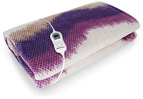 Orbegozo MAH 2500 - Manta térmica, 3 niveles de potencia, mando de control, apagado automático, lavable, 120 W