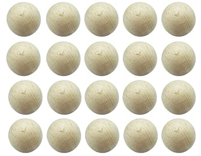 GERILEO 10/20 Stück Tischfußball Kickerbälle 33 mm – Buchenholz Kickerbälle, Kickerball, Tischfussball, Tischkicker Kicker-Ball, Ersatz, Ball, Spiel (20 Bälle)