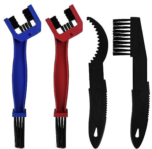 Jinlaili 4 Stück Kettenreiniger Bürste, kettenbürste, Fahrradketten Reinigungsbürste, Fahrrad Motorrad Reinigen Saubere Bürste, KetteBürste Reinigung Werkzeug, für MTB Mountainbike Rennrad Fahrrad