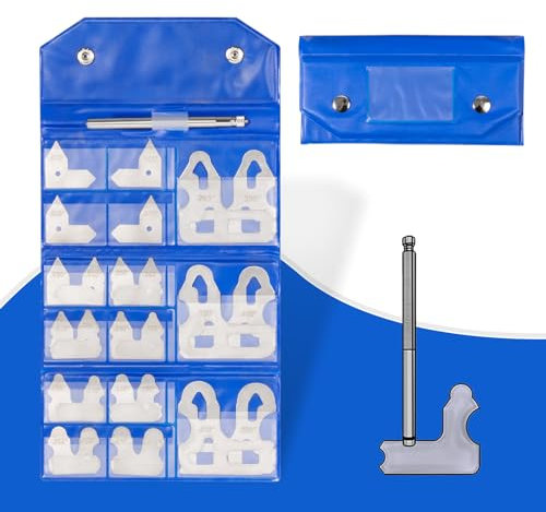 26 Pc Radius Gauge Set 0.010'' to 0.500'' Gauges with Holder, 3602-5025 Radius Measuring Tool