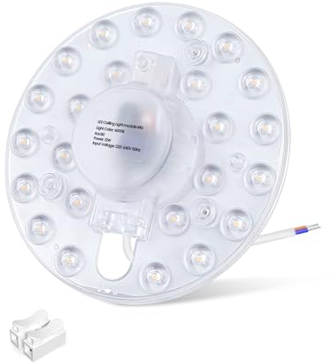 DoRight 12W Módulo LED Kit de Conversión Reemplazo Redondo Para Lámparas de Techo Blanco Neutro 4000K con Imán para Neno Fuente de luz de Techo Redonda Adecuada para Marco de Techo de Hierro 220V