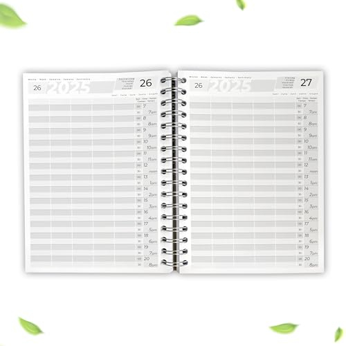 KochDialog KOCHDIALOG Agenda de citas 2025 DIN A5 Cuaderno de pedidos para consultas de peluquería 1-5 empleados Planificador Agenda de 30 minutos Planificador