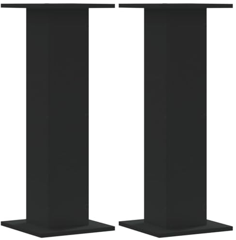 vidaXL Lautsprecherständer 2 STK., Hoher Boxenständer, Lautsprecherpodest für HiFi Heimkino Surround Sound, Verbessertes Audio-Hörerlebnis, Schwarz Holzwerkstoff