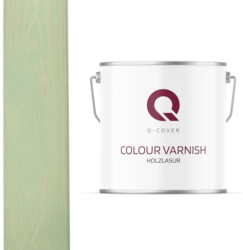 Q-Cover Holzlasur Farbton Olivgrün 5L (ca.25m²-1 Anstrich) Seidenmatt Holzschutz Holzschutzlasur Lasur Wasserbasierte Innen Außen Lasur Abperleffekt Für Holz