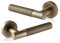 IRONWORX® Antique Brass Door Handles | Diamond Cut, Machined Knurled Textured Design, Premium Lever on Round Sprung Rose Door Handle Set, Enhanced Grip & Comfort, Easy to Install, for Internal Doors