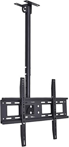 Supporto TV Parete, Regolabile, soffitto, Girevole e inclinabile, Adatto alla Maggior Parte dei televisori LCD a Schermo Piatto e curvi, con Portata 170 libbre, Montaggio a soffitto.