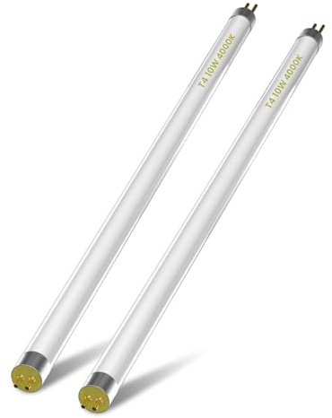 Lamptobe Tubos Fluorescentes Pequeños T4 10W 352MM - Bombilla Fluorescente 2 Pine G5 Blanco Natural 4000K Bombilla T4 de Alta Eficiencia, 352MM Incluyendo Clavijas/ 338MM Excluyendo Clavijas (2-Pack)