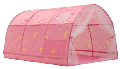 Sleeping Tent for | Tent House for Boys and Girls, Canopy Bed Dream Privacy Space 3 Complete Tents for Two Single Beds, Retractable Frame Design