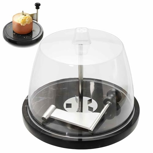 Rueda rizadora de queso, cortador giratorio de acero inoxidable para queso y chocolate, trituradora multifuncional con tapa, ideal para crear flores de queso y virutas