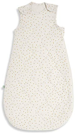 Little Green Sheep Baby Sleeping Bag - Luxury Organic Cotton Blend Sleeping Bags with Side Zip Fastening Poppers, Meets British Safety Standard, Linen Rice, 1 Tog 0-6M