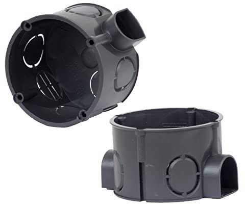 ALPTEG Unterputz-Gerätedose Schalterdose Verbindungsdose mit Stutzen Ø 60mm Tiefe 42mm 10 Stück