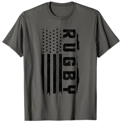 Rugby Player American Flag Patriotic Vintage Rugby T-Shirt