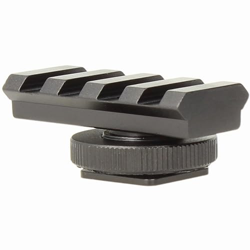 Minadax Adaptador para visera Red Dot con riel Picatinny para conexión a zapatas de flash de cámaras