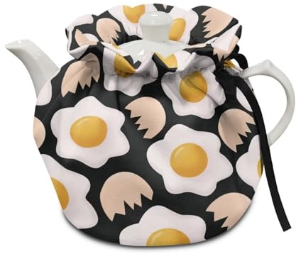 Hechitok Ruffled Eggs Tea Cosy, Tea Pot Dust Cover Kettle Protective Cover for Teapots Keep Warm Teapot Cozy Cover for Kitchen Tea Party Decorations