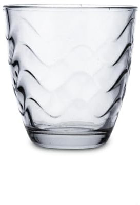 Quid Waves Lot de 6 verres bas en verre 26 cl Sodo adaptés au réfrigérateur, non adaptés au micro-ondes, écologique