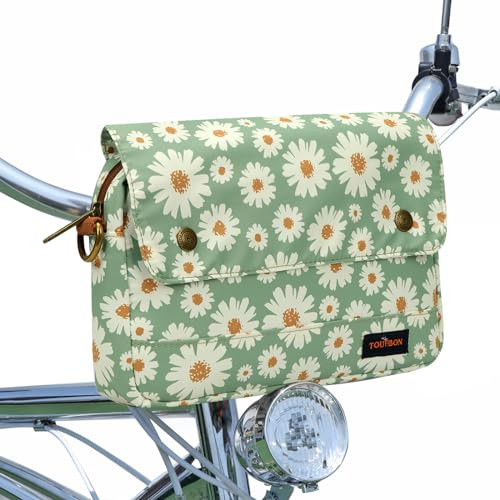 Tourbn TOURBON vattentät kanvas cykel cykelväska cykelväska styre väska blommönster